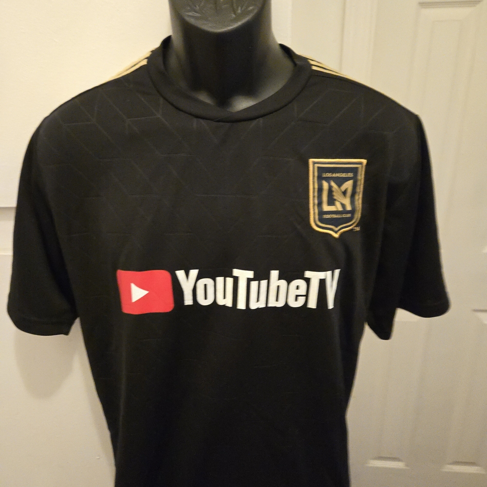 Adidas Black and Gold Soccer Jersey